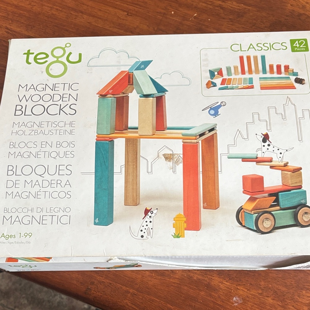 Magnetic Wooden Blocks - Multicolor Set